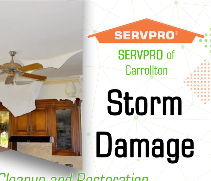 Storm Damage with Logo and Information